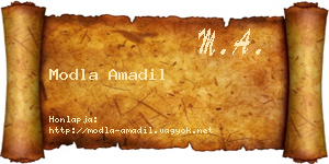 Modla Amadil névjegykártya